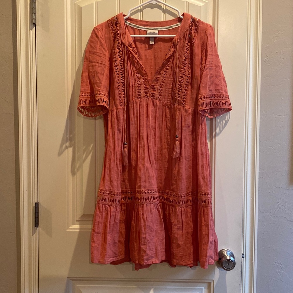 Knox Rose Coral Boho Chic Dress